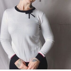 KATE SPADE Colorblock Bow Sweater 12 Girls